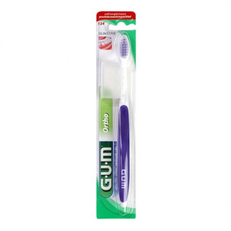 مسواک ارتودنسی جی یو ام 124 نرم G.U.M Ortho Toothbrush 124 soft