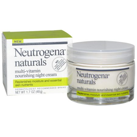 کرم مولتی ویتامین شب نوتروژنا Neutrogena Naturals multi-vitain nourishing night creame