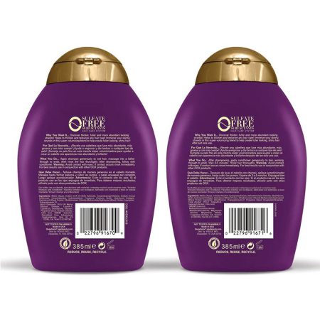 شامپو ضخیم کننده و حجم دهنده بیوتین و کلاژن او جی ایکس Ogx Thick and Full Biotin and Collagen Shampoo
