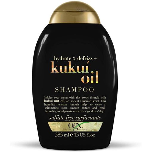 شامپو او جی ایکس روغن کوکوی صاف کننده و آبرسان مو Ogx Hydrate and Defrizz Kukui Oil Shampoo