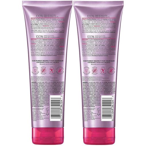 شامپو لورال اور پیور آبرسان موهای رنگ شده LOreal Ever Pure Sulfate Free Color Care System Rosemary Moisture Shampoo