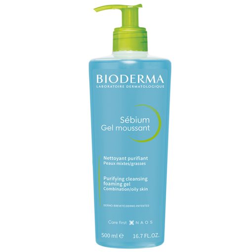 ژل شستشوی بایودرما مناسب پوست چرب و مختلط Bioderma Sebium Gel Moussant Face Washing Gel For Oily And Combination Skins 200ml