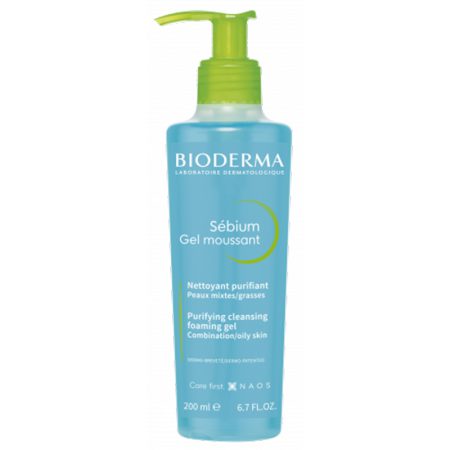 ژل شستشوی بایودرما مناسب پوست چرب و مختلط Bioderma Sebium Gel Moussant Face Washing Gel For Oily And Combination Skins 200ml