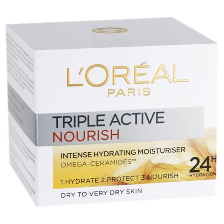 کرم لورال آبرسان پوست خشک و خیلی خشک L 'Oréal Triple Active Nourish Intense Moisturizing Cream