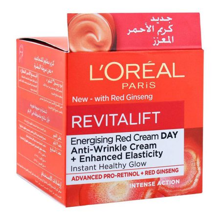 کرم لورال روز ضدچروک انرژی دهنده L'Oreal Paris Revitalift Energising Red Healthy Glow Day Cream