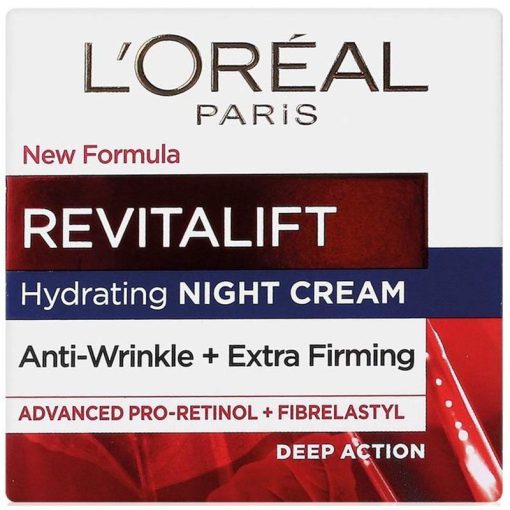 کرم لورال رویتالیفت آبرسان و ضدچروک شب LOreal Revitalift Hydrating Night Cream Anti Wrinkle and Extra Firming