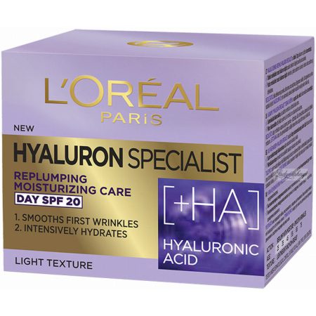 کرم لورال هیالورون آبرسان ضد چروک روز LOreal Hyaluron Specialist HA Replumping Moisturizing Care Day SPF20