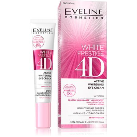 کرم اولاین روشن کننده 4D دور چشم Eveline Cosmetics White Prestige 4D Whitening Eye Cream