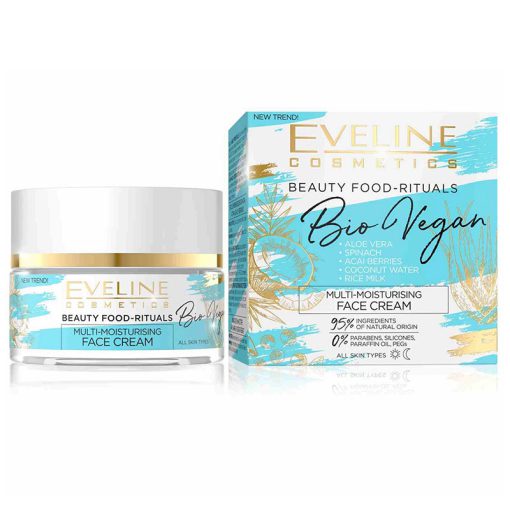 کرم اولاین چندمنظوره آبرسان صورت Eveline Bio Vegan Multi-Moisturising Face Cream