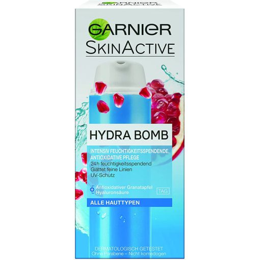 کرم گارنیه-گارنیر هیدرا بمب آبرسان spf 10 روز Garnier SkinActive Hydra Bomb 3-in-1 Day Cream with Sun Protection Factor