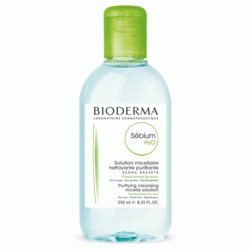 محلول بایودرما پاک کننده آرایش پوست چرب Sebium H2O حجم 250 میل Bioderma Sebium H2O Make-Up Remover