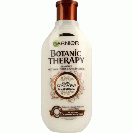 شامپو گیاهی درمانی تغذیه کننده و نرم کننده شیرنارگیل و ماکادمیای بوتانیک گارنیر-گارنیه Garnier Botanic Therapy Nourishing and Softening Coco Milk and Macadamia Shampoo