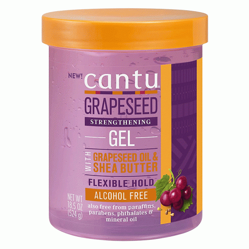 ژل کانتو تقویت مو دانه انگور موهای فر Cantu Grapeseed Strengthening Gel 534g
