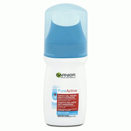 ژل براش پاکسازی صورت ضد آکنه گارنیر_گارنیه Garnier Skin Naturals Pure Active Cleansing Gel-Brush Anti Acne 150 ml