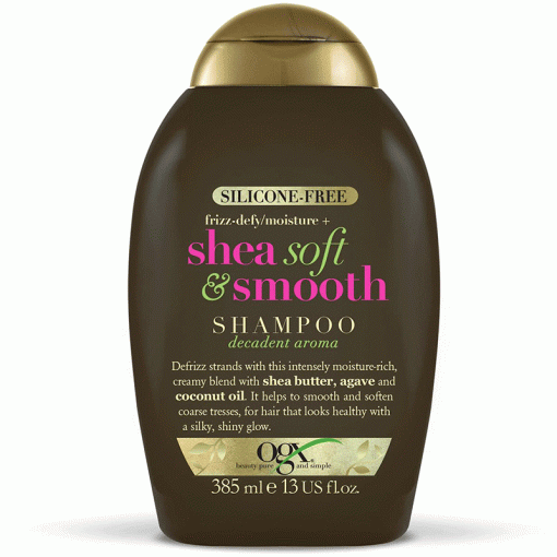 شامپو شی باتر ضد وز و صاف کننده او جی ایکس Ogx Shea Soft and Smooth Shampoo 385ml