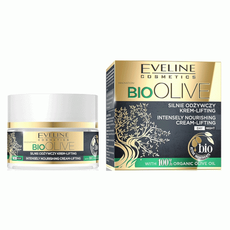 کرم لیفتینگ بسیار مغذی زیتون زیستی اولاین Eveline Bio Olive Intensely Nourishing Cream Lifting 50ml