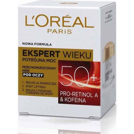 کرم دورچشم ضدچروک ۵۰+ لورال L’OREAL PARIS DERMO EXPERTISE AGE SPECIALIST 50+ Eye Cream 15ml