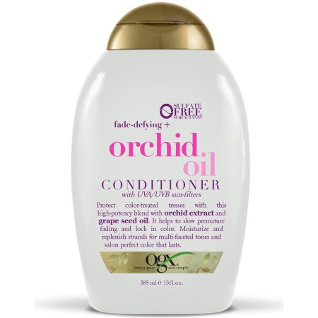 نرم کننده موهای رنگ شده ارکیده او جی ایکس OGX Fade-Defying+ Orchid Oil pH Balanced Conditioner 385ml