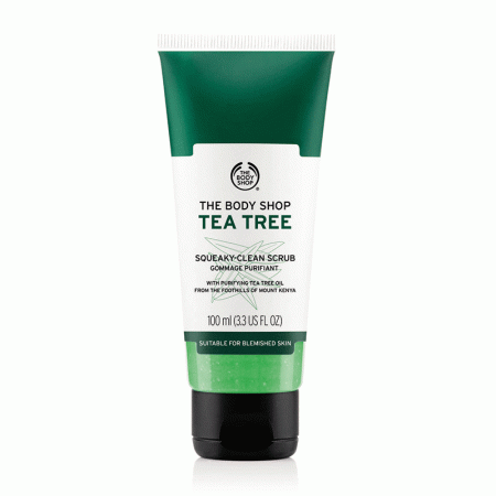اسکراب پاک کننده صورت درخت چای بادی شاپ The Body Shop Tea Tree Squeaky Clean Scrub100ml
