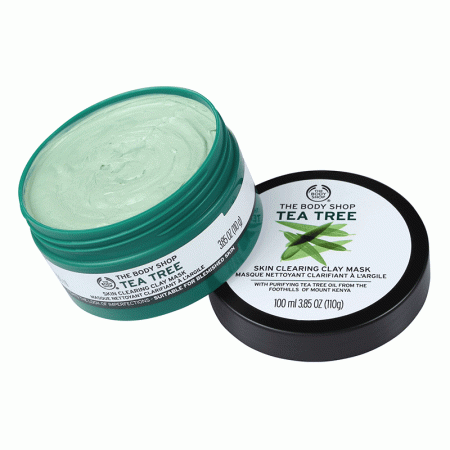 ماسک صورت پاک کننده خاک رس درخت چای بادی شاپ The Body Shop Tea Tree Skin Clearing Clay Face Mask 100ml