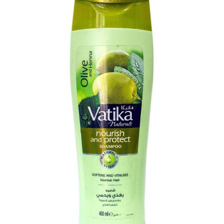 شامپو تقویت کننده و محافظت کننده ی زیتون واتیکا Vatika Naturals Olive And Henna Nourish And Protect Shampoo 400ml