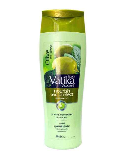 شامپو تقویت کننده و محافظت کننده ی زیتون واتیکا Vatika Naturals Olive And Henna Nourish And Protect Shampoo 400ml