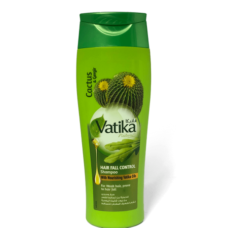 شامپو تقویت کننده و مغذی موی کاکتوس واتیکا Vatika Cactus Gergir Hair Fall Control Shampoo 400ml