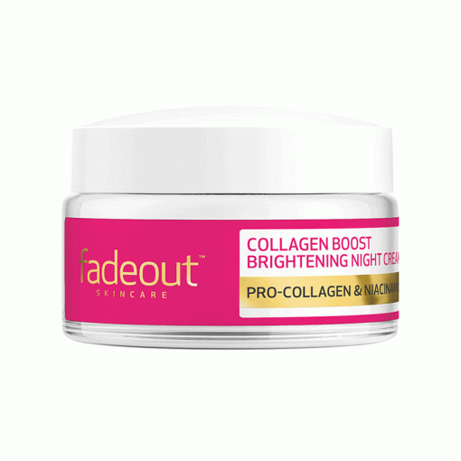 کرم شب روشن کننده و کلاژن ساز فیداوت Fadeout Skincare Collagen Boost Whitening Night Cream 75ml