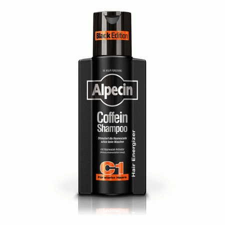 شامپو کافئین دار و ضدریزش مدل مشکی سی وان آلپسین Alpecin Coffein-Shampoo C1 Black Edition 250ml