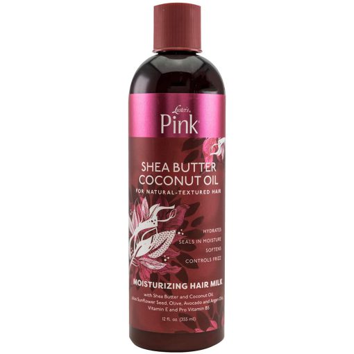 شیر موی مرطوب کننده شی باتر و روغن نارگیل موی فر پینک Luster's Pink Shea Butter Coconut Oil Moisturizing Hair Milk 355mL