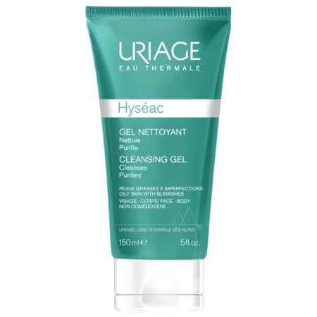 ژل شستشوی صورت و بدن مناسب پوست مختلط تا چرب و مستعد آکنه اوریاژ Uriage Hyseac Gel Nettoyant Doux Gentle Cleansing Gel for Combination to Oily Skin 150 Ml