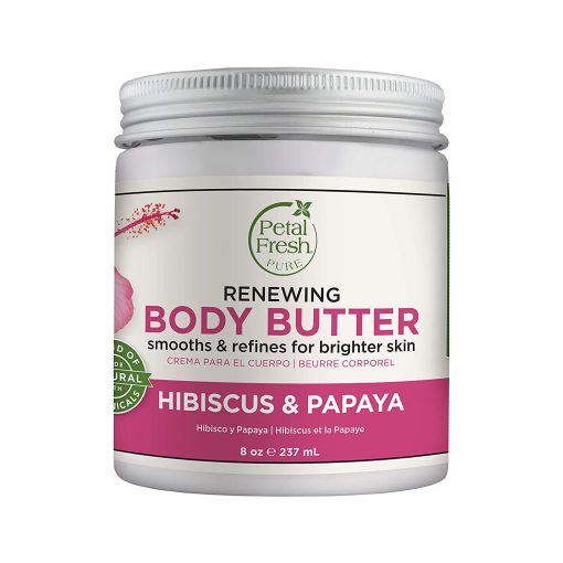کره بدن پتال فرش با رایحه پاپایا و گل ختمی Petal Fresh, Renewing Body Butter, Hibiscus & Papaya, 8 oz (237 ml)