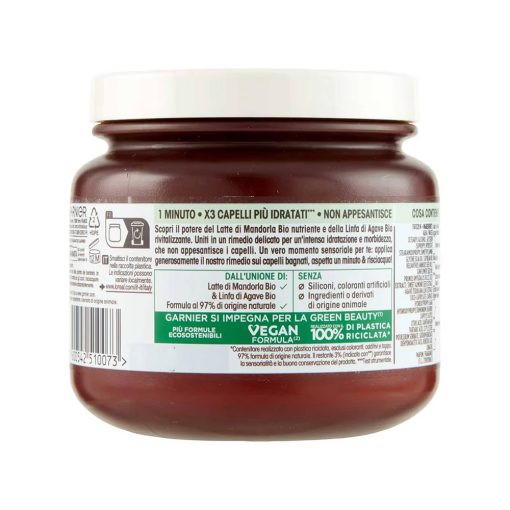 ماسک موی آبرسان شیر بادام و آگاو Garnier Ultra Dolce Hair Remedy Maschera Idratante Latte di Mandorla Almond Milk Agave Hair Mask