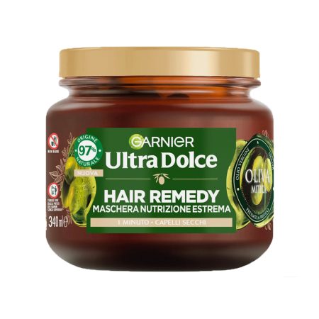 ماسک موی مغذی روغن زیتون Garnier Ultra Dolce Hair Remedy Maschera Nutrizione Estrema Oliva Mitica Olive Hair Mask