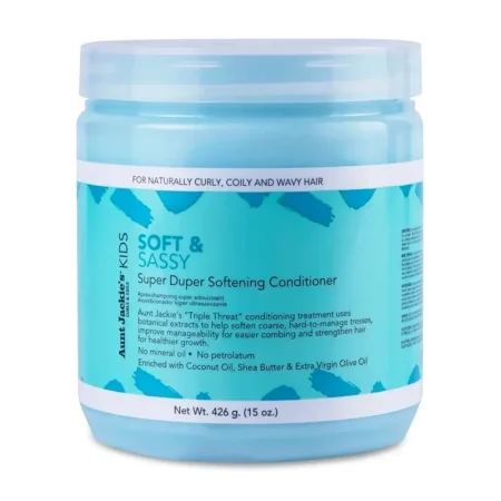 نرم کننده موی داخل حمام Aunt Jackies kids Soft and Sassy Super duper Softening Conditioner 426g