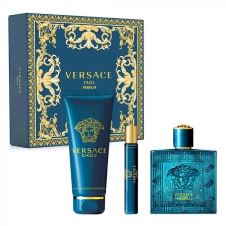 ست مردانه عطر ادکلن ورساچه اروس پارفوم Versace Eros Parfum 3pcs Set