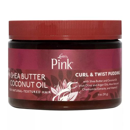 پودینگ حالت‌ دهنده نرم‌ کننده فر مو شی باتر و روغن نارگیل لاستر پینک Luster's Pink Shea Butter Coconut Oil Curl & Twist Pudding 312g